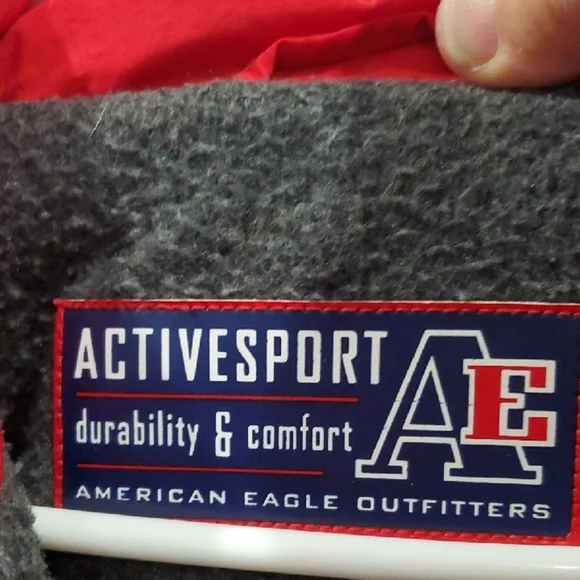 American Eagle Outfitters Red ActiveSport Pullover Jacket Kangaroo Pouch MEDIUM - Picture 3 of 11